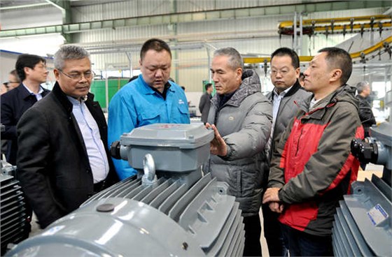 皖南电机|电机厂家:来宾在车间参观 皖南电机|电机厂家:来宾在车间参观